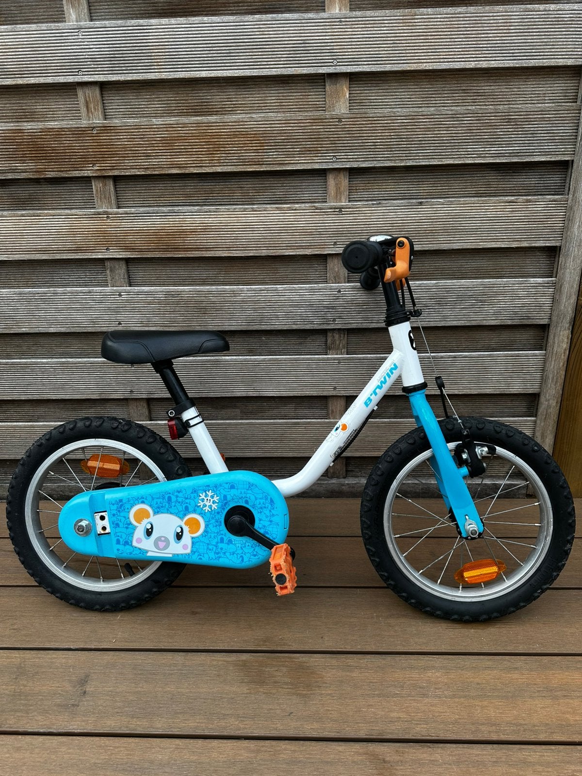 Vélo enfant B-twin 14 pouces en très bon état, Vélos & Vélomoteurs, Enlèvement, Utilisé, Frein sur jante, Moins de 16 pouces
