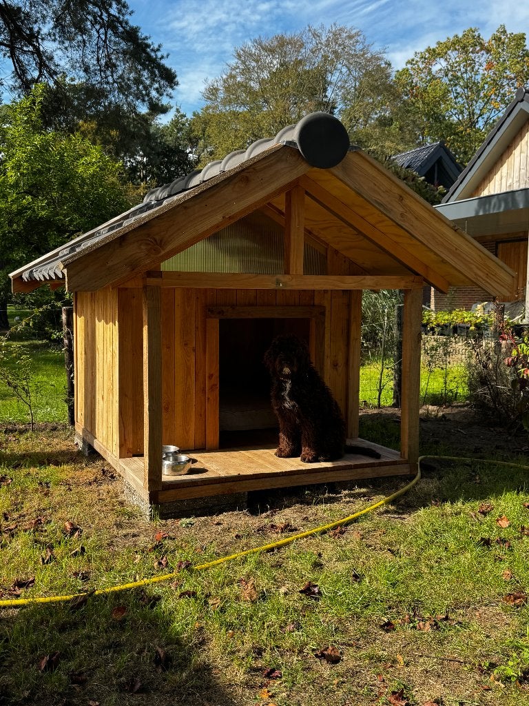 Luxe ambachtelijk Douglas hondenhuis | Landelijke stijl, Animaux & Accessoires, Neuf, Enlèvement, Niche à chien, 100 cm ou plus
