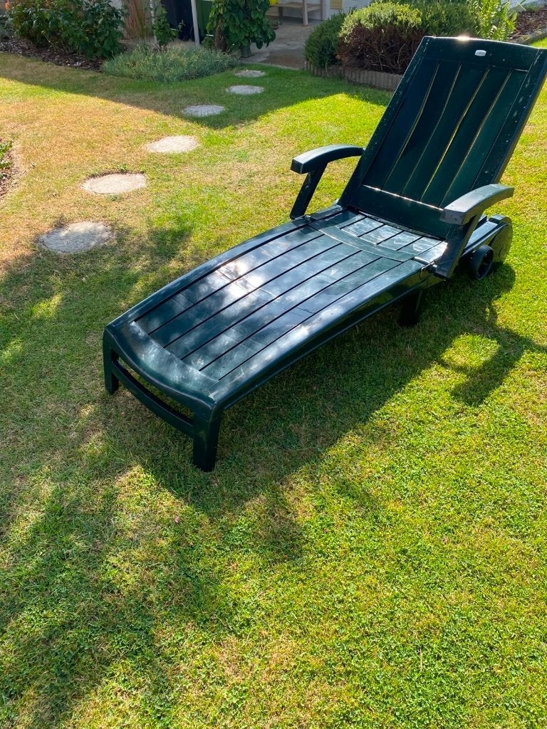 Ligzetel, Jardin & Terrasse, Chaises longues, Enlèvement, Comme neuf, Plastique, Pliant