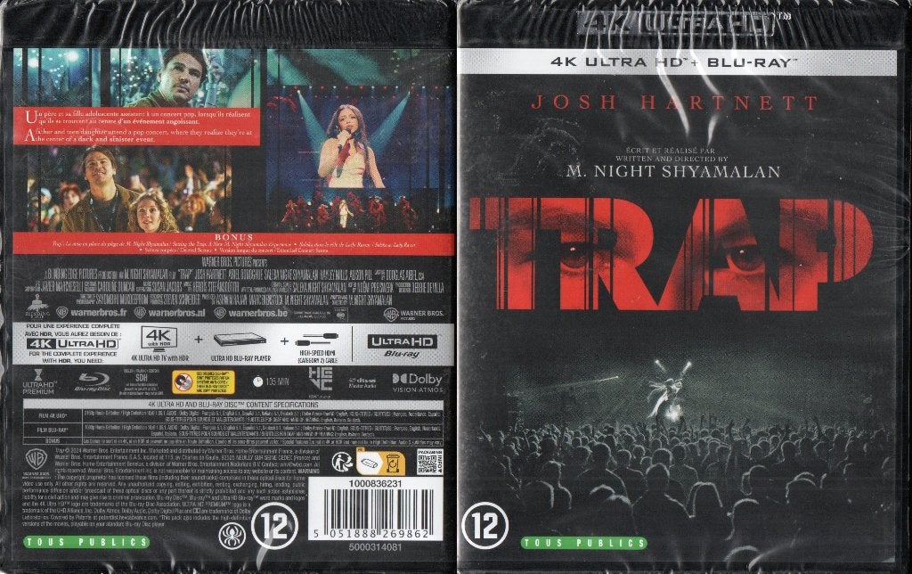 trap (4k ultra-hd + blu-ray) neuf, CD & DVD, Blu-ray, Enlèvement ou Envoi, Neuf, dans son emballage, Thrillers et Policier