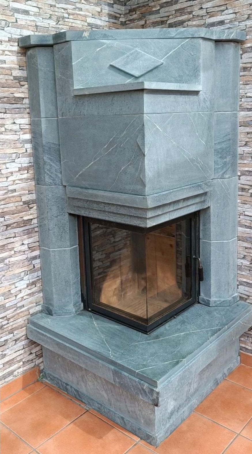 24093 Réchaud Hark Soapstone 8 kW, Enlèvement, Utilisé, Bois, Autoportant