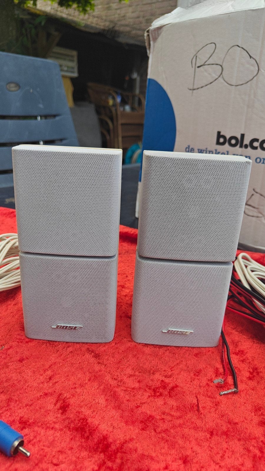 Haut-parleurs Bose Dual Cube, 2 x blancs, Enlèvement ou Envoi, Utilisé, 70 watts ou plus