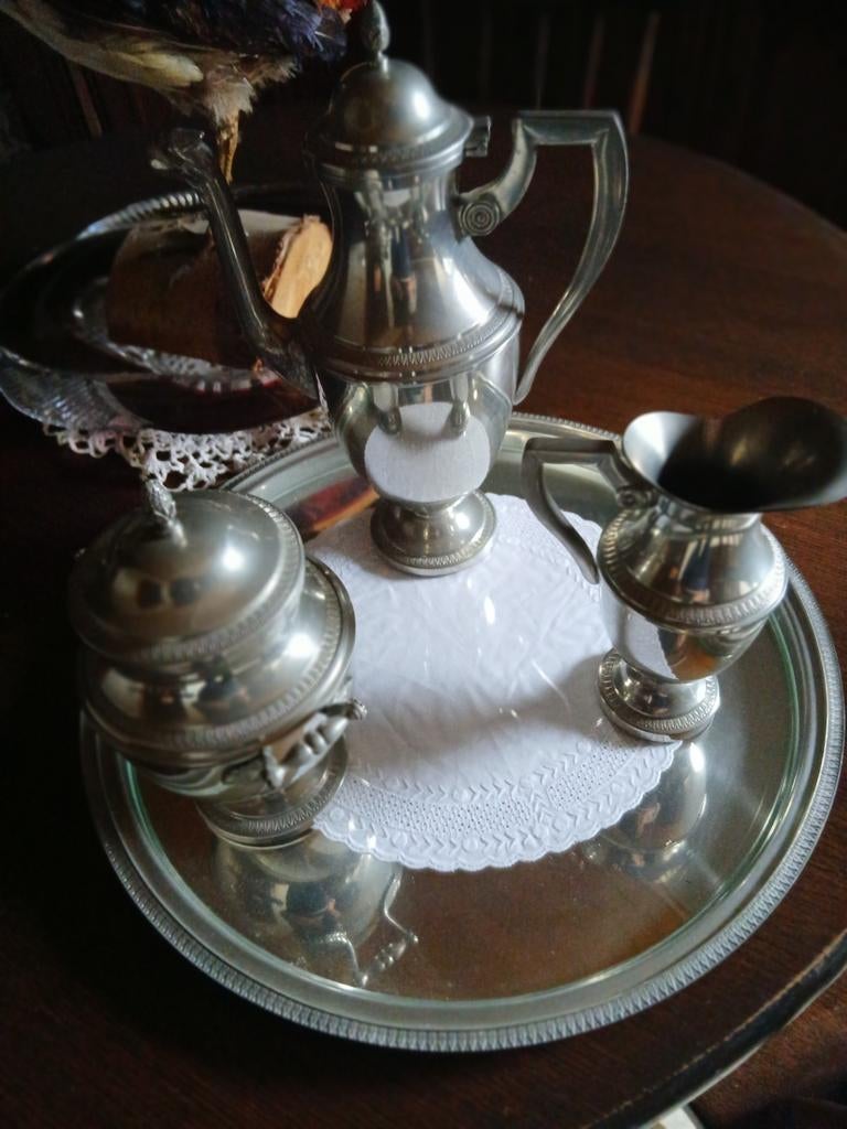 Mooi tinnen servies, Antiek en Kunst, Ophalen