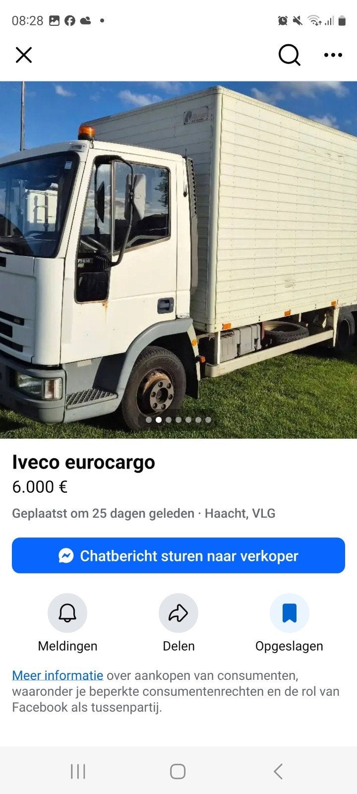 camion iveco.bj 1998.150 000 echte kilometers. kleur wit
