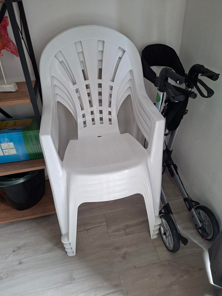 Tuinstoelen Jardin 4 witte, Tuin en Terras, Ophalen