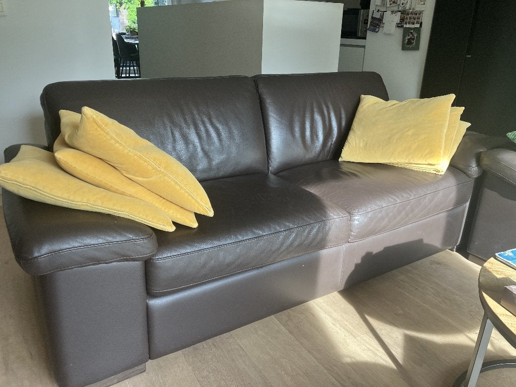 Lederen zetel, Ophalen, Gebruikt, Minder dan 75 cm, Tweepersoons