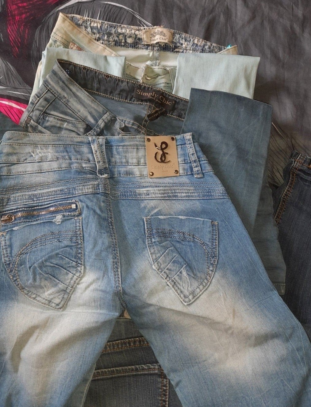 lots de vêtements mini-short/pantacourt/jeans.. taille 34/36, Enlèvement