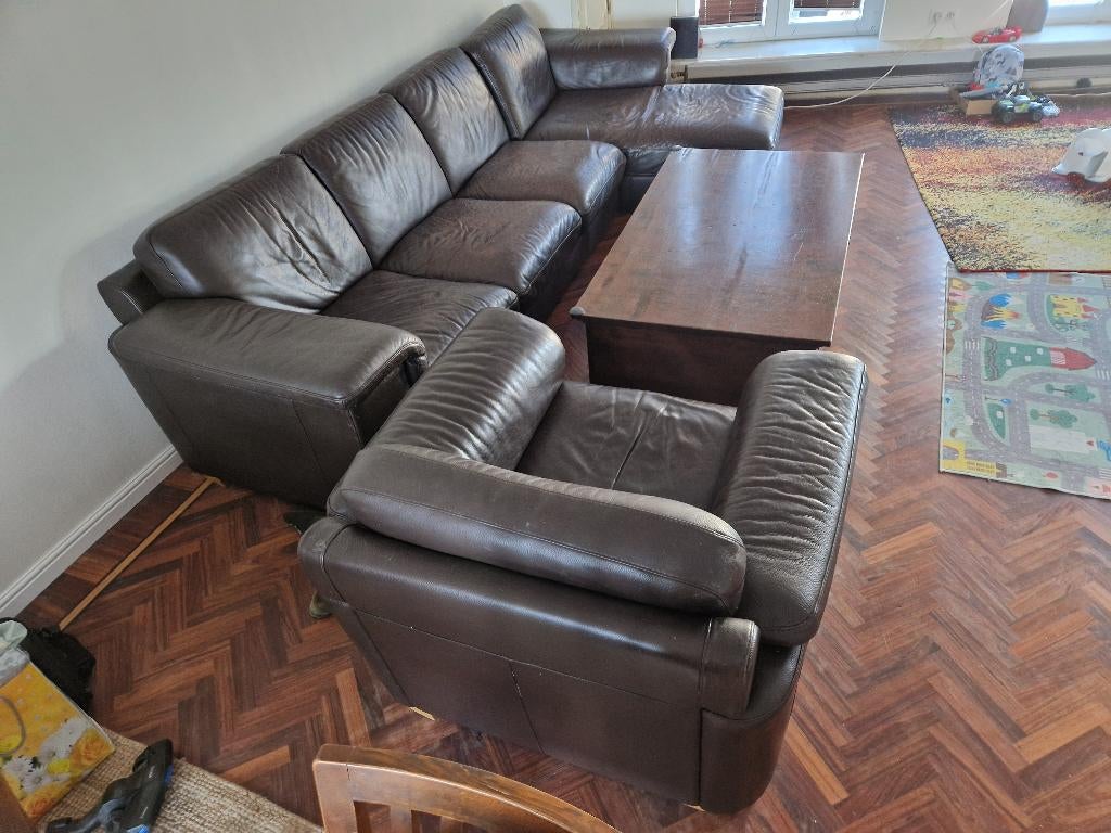 Natuzzi hoekbank, Huis en Inrichting, Ophalen, 250 tot 300 cm, Gebruikt, 125 tot 150 cm