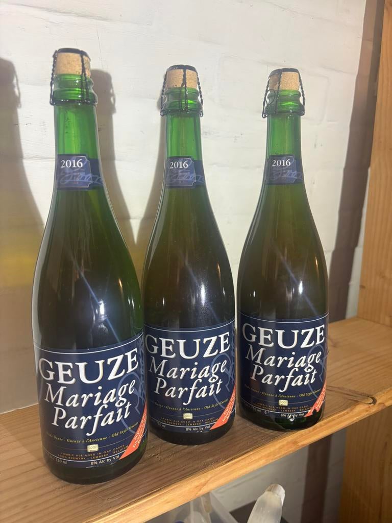 Geuze Mariage Parfait 2016 - 3 bouteilles, Enlèvement, Comme neuf