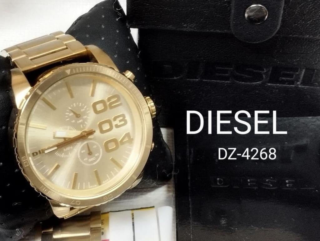 Diesel Double Down Chronographe Neuf, Bijoux, Sacs & Beauté, Enlèvement ou Envoi, Or, Or, Neuf
