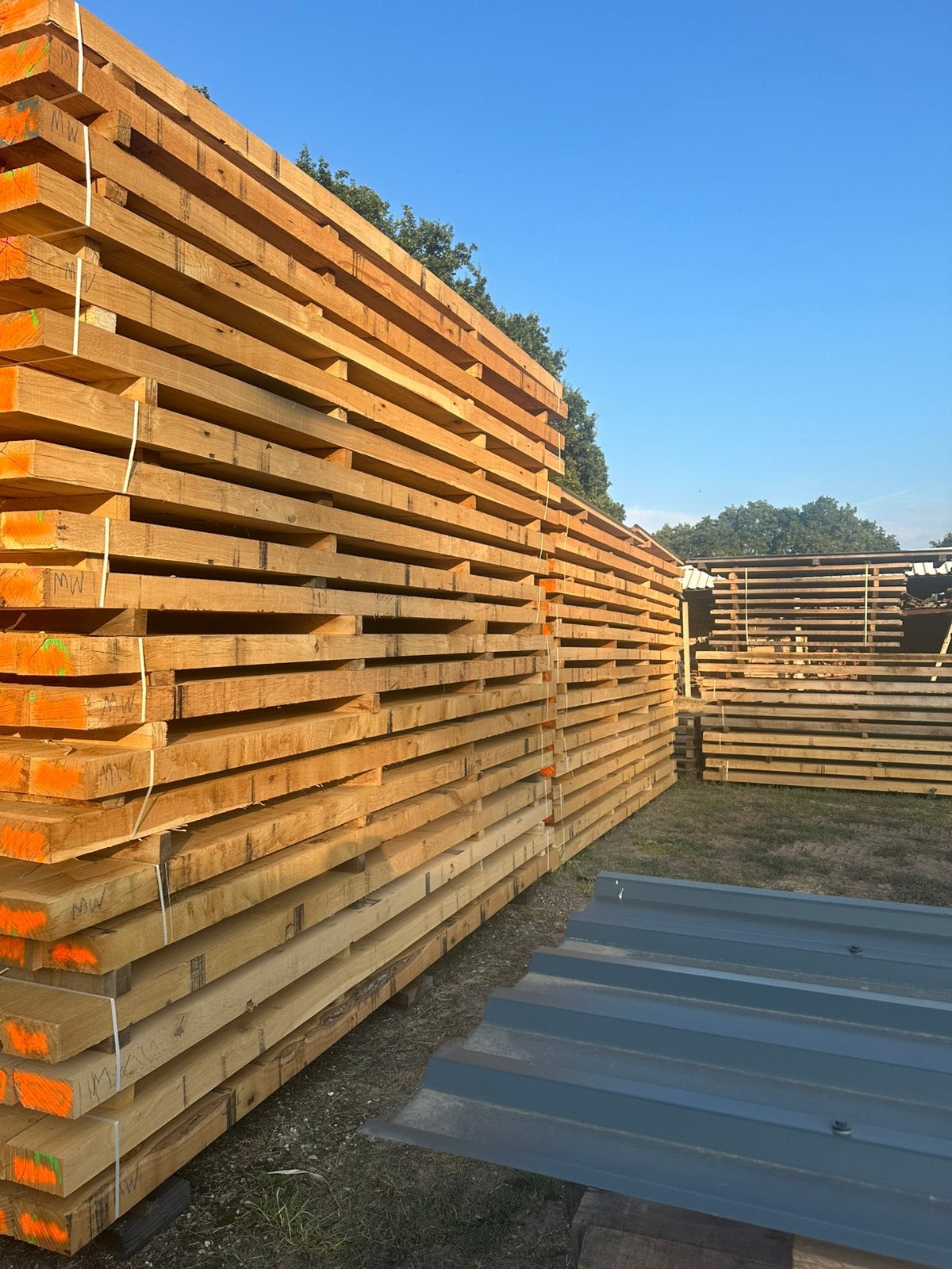 Eiken balken, Jardin & Terrasse, Enlèvement, Comme neuf, Poutres