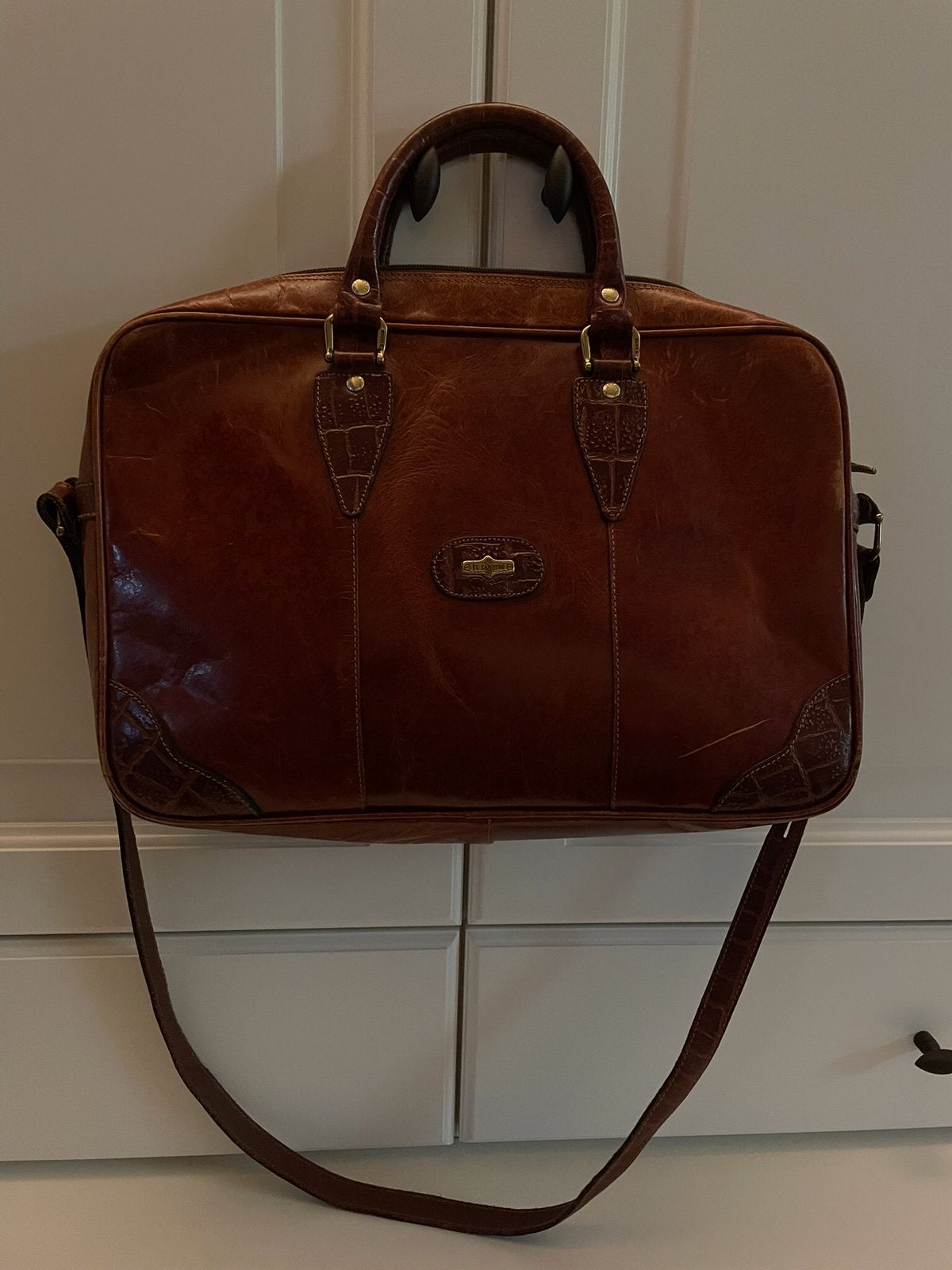 Lederen TAS, Ophalen, Nieuw, Bruin, 30 tot 40 cm