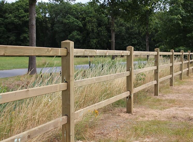 13. Houten omheining | tuinomheining | afrastering, Dieren en Toebehoren, Weidegang, 4 paarden of pony's of meer