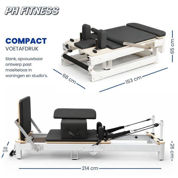 PH Fitness Aluminium Pilates Reformer - Studio Apparaat, Enlèvement ou Envoi, Neuf, Jambes, Autres types