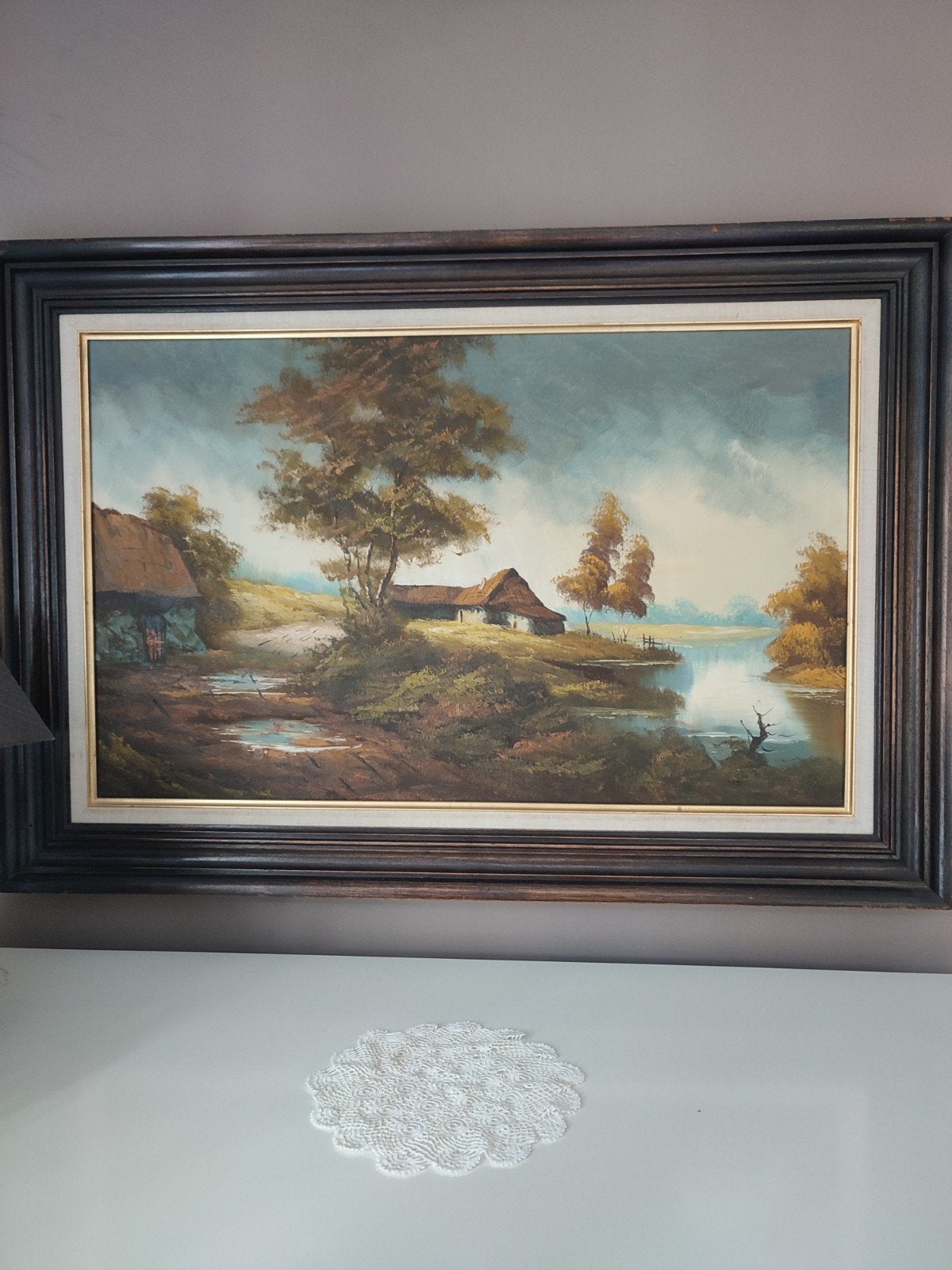 Antiek natuur schilderij met karakter, Ophalen, Vintage
