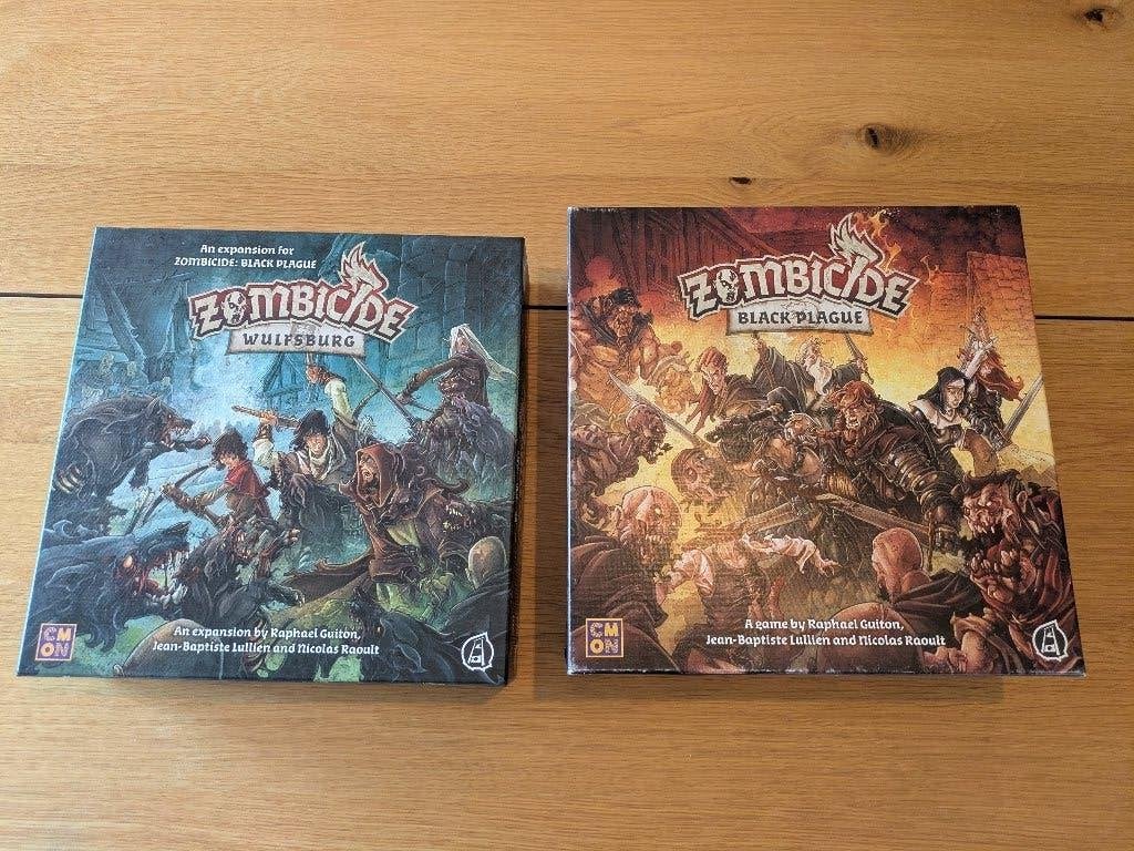 Zombicide black Plague plus uitbreiding wulfsburg, Hobby en Vrije tijd, Vijf spelers of meer, Ophalen, Gebruikt