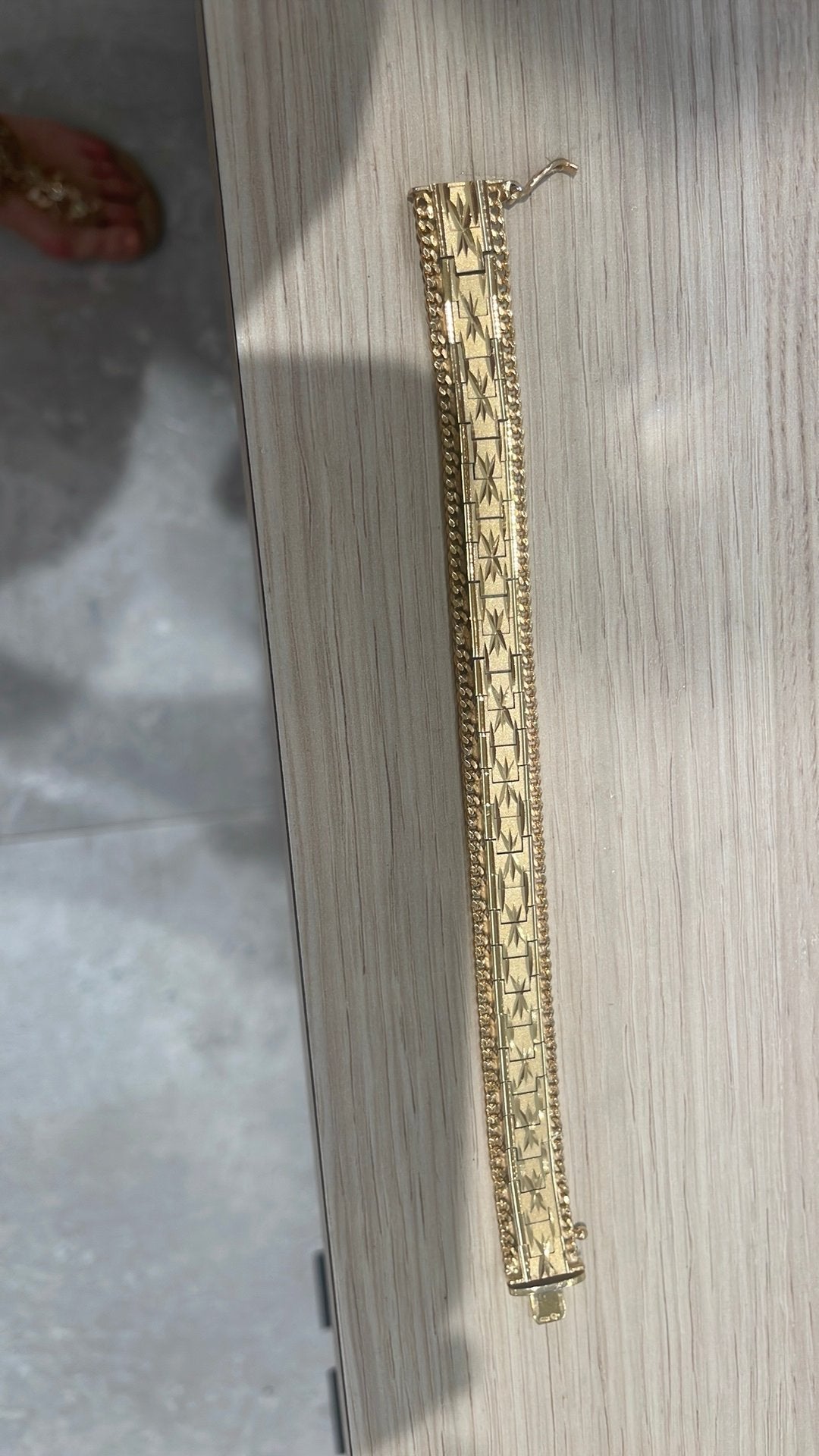 Armband verguld, Verzenden, Gebruikt, Goud, Staal