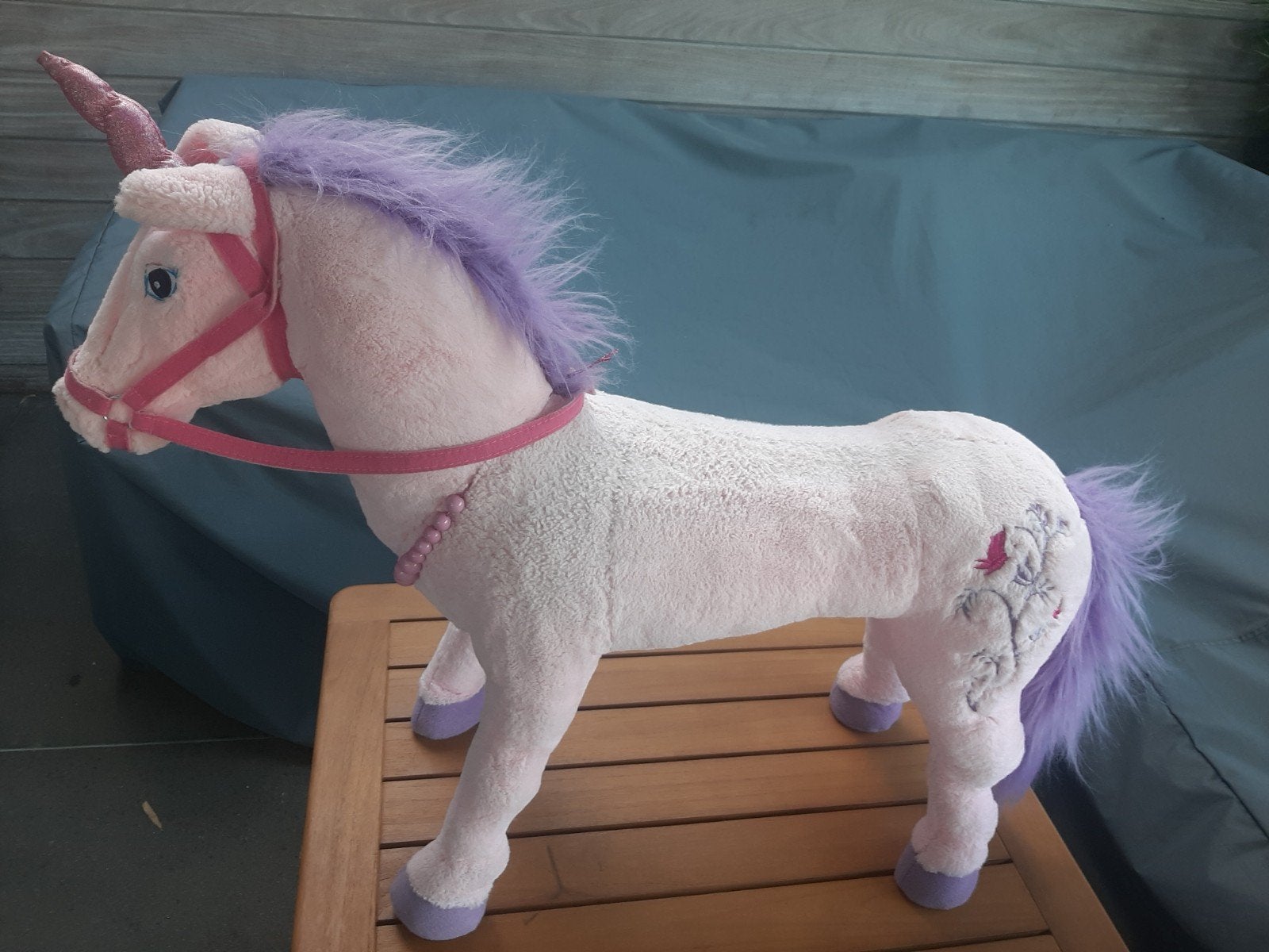EENHOORN zitpaard, Ophalen, Eenhoorn, Zo goed als nieuw, Middelgroot (20 tot 80 cm)