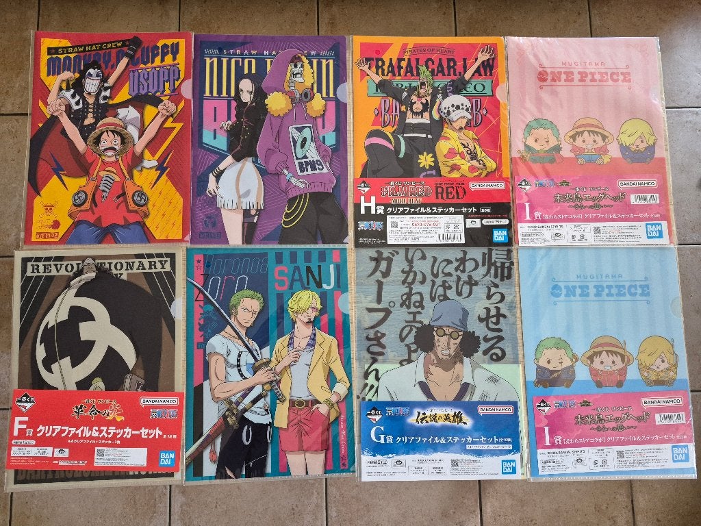 Lot de clear files (One Piece, My Hero Academia, …), Enlèvement, Autres personnages, Comme neuf, Autres types