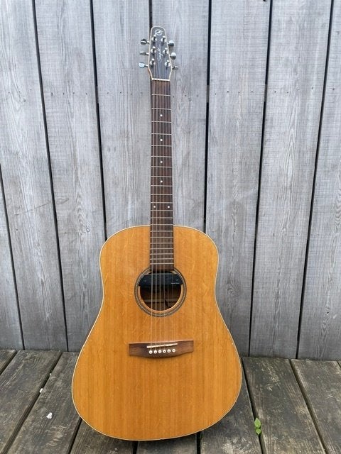 Seagull Coastline S6 + Seymour Duncan + kist, Musique & Instruments, Instruments à corde | Guitares | Acoustiques, Utilisé, Autres types