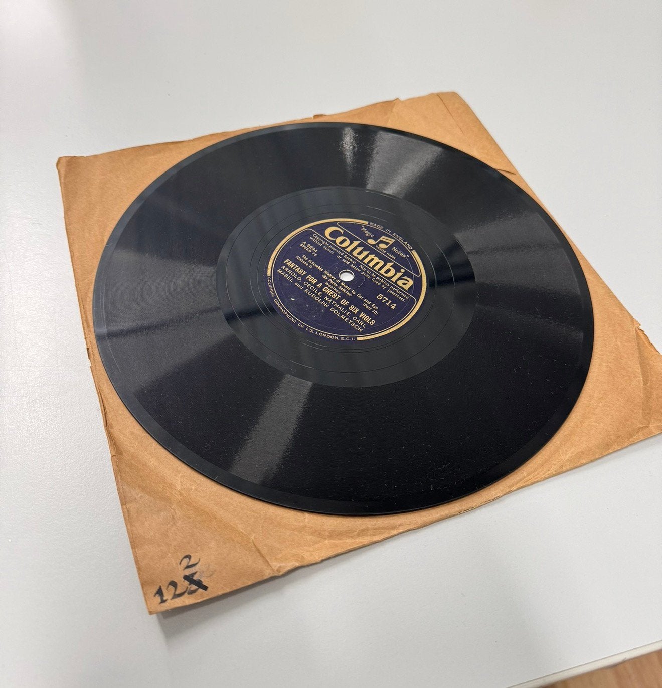 10” Rudolph & Arnold Dolmetsch Divisions on a Ground Fantasy, Ophalen of Verzenden, Zo goed als nieuw, 10 inch, Single