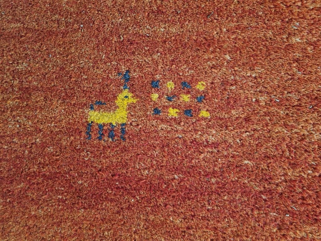 Tapijt  GABBEH LOOM, Ophalen, Gebruikt, Rood