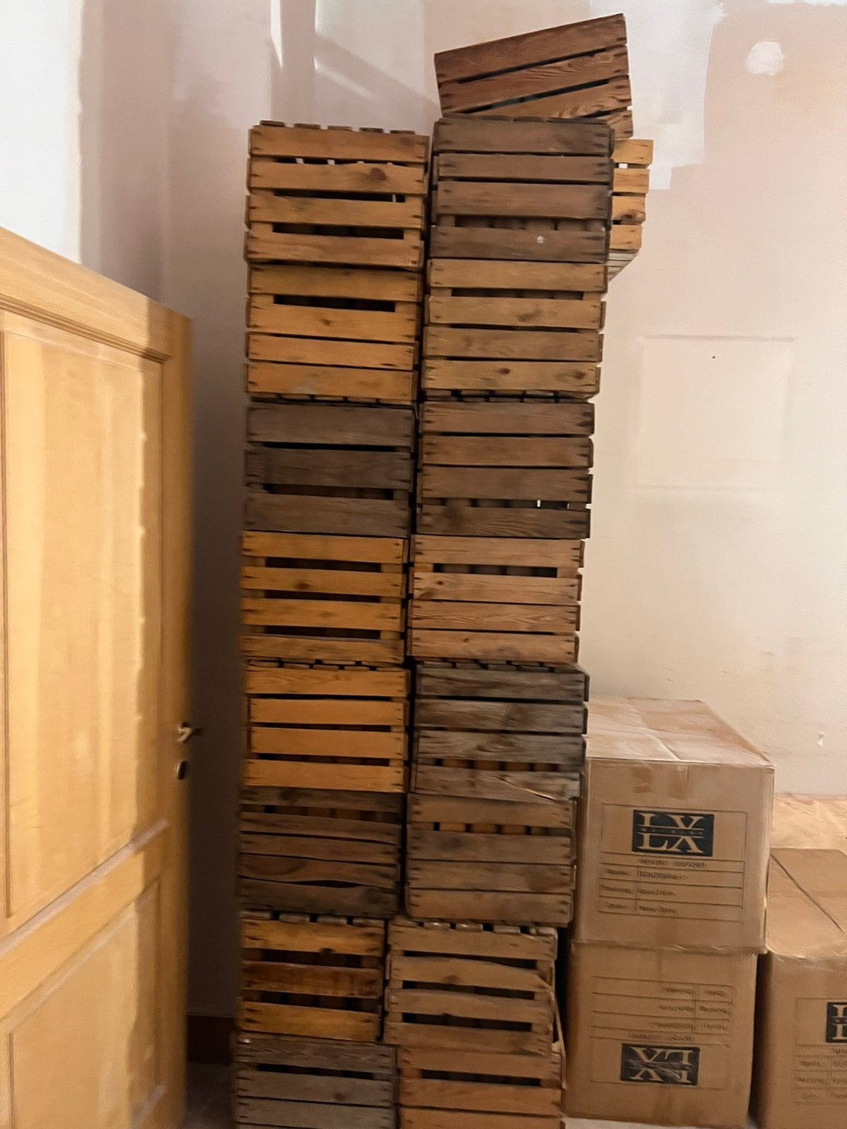 Caisse en bois anciennes, Enlèvement, Comme neuf