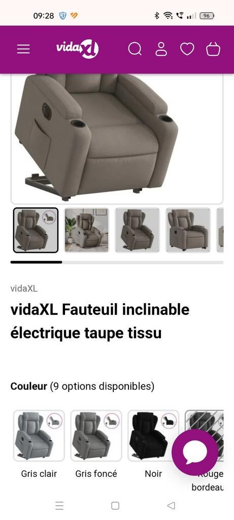 Fauteuil relax électrique, Maison & Meubles, Neuf