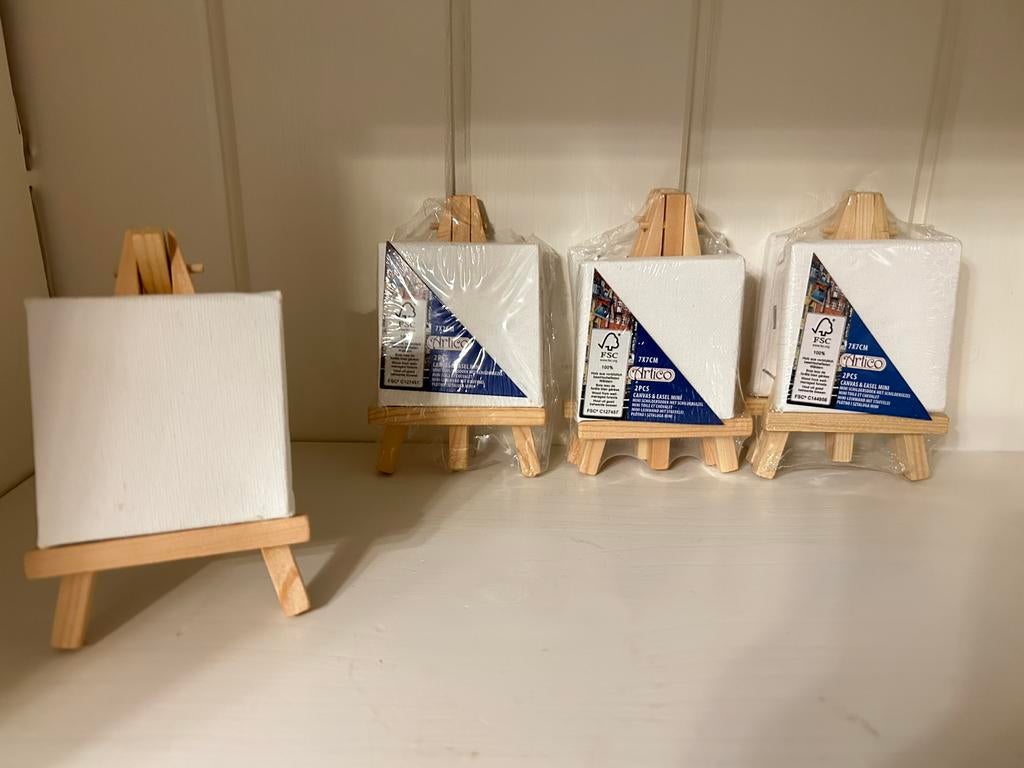 6 mini toiles, Hobby & Loisirs créatifs, Peinture, Neuf, Toile, Enlèvement ou Envoi