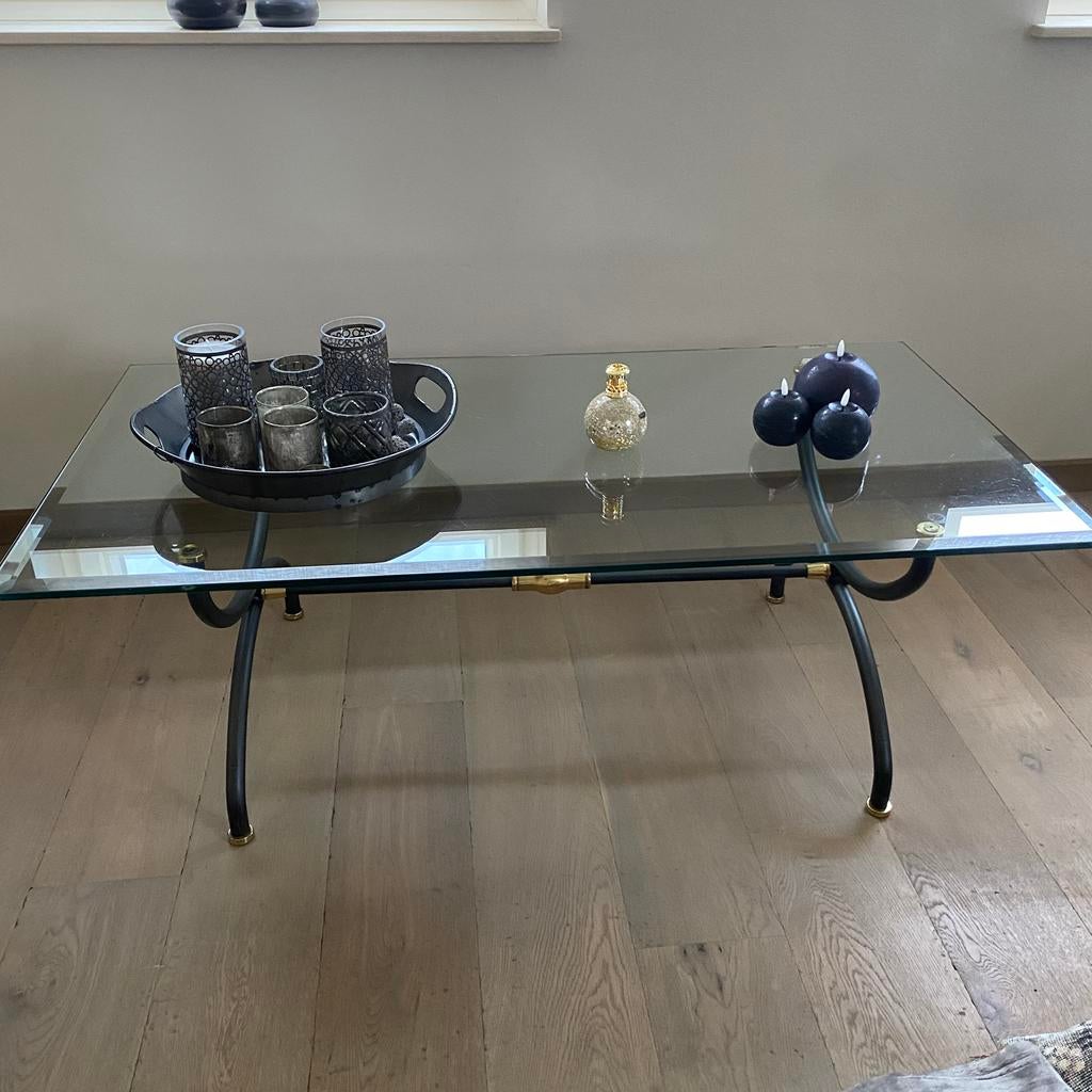 Salontafel en bijzettafel, Gebruikt, Glas, 75 cm of meer, Modern