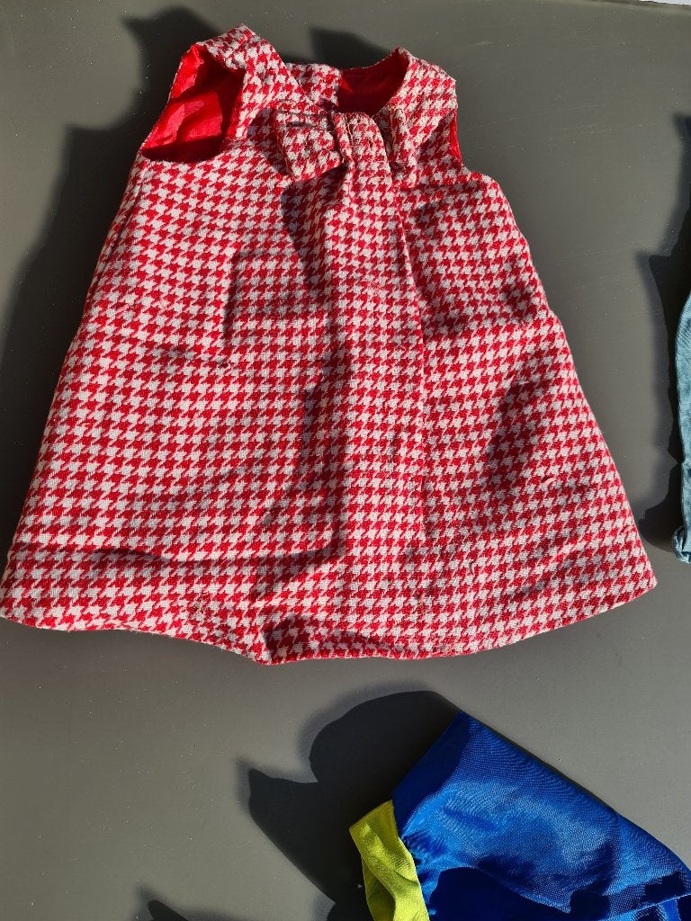 rood-wit kleedje, jurk, CA, 62, Enfants & Bébés, Vêtements de bébé | Taille 62, Enlèvement, Comme neuf