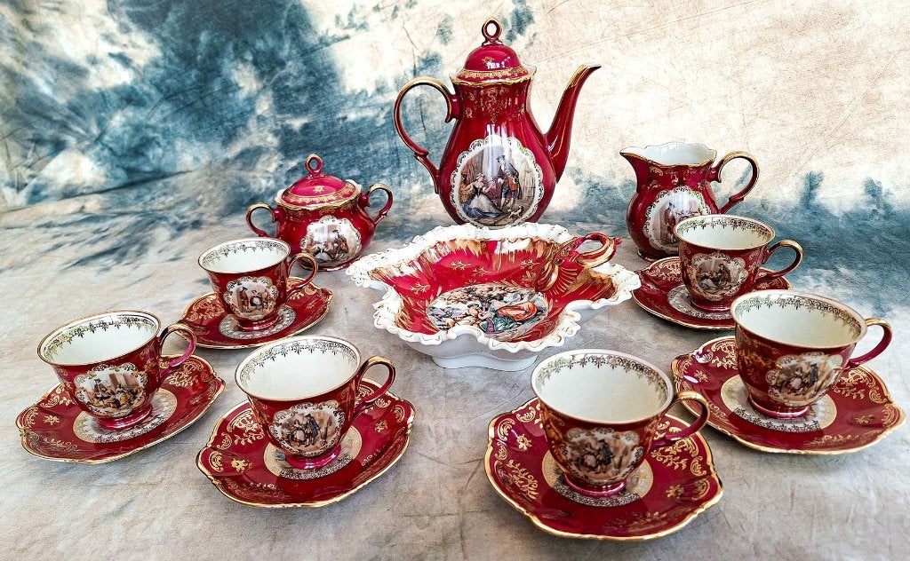 Thee- en koffieservies Zeh Scherzer / BBB Bavaria, Antiek en Kunst, Antiek | Servies compleet, Ophalen of Verzenden