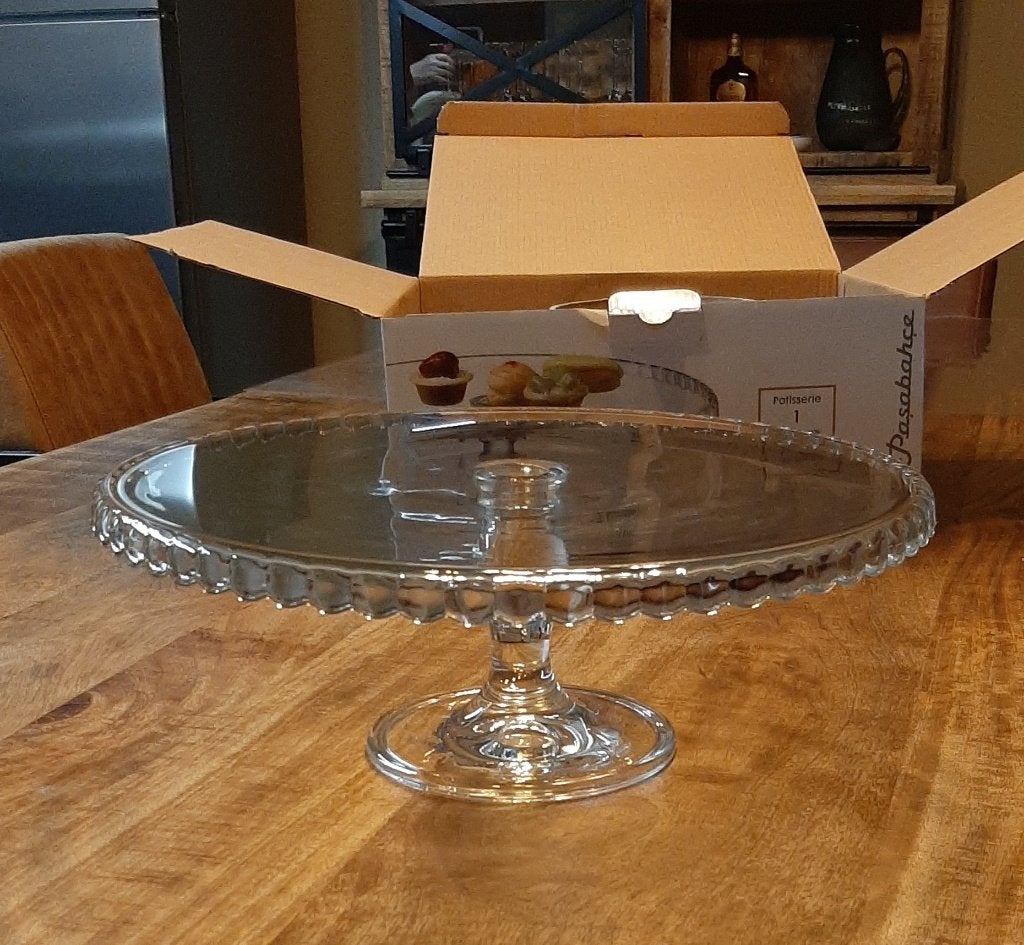 Taartschotels Pasabahce glas op voet, Ophalen, Overige merken, Overige stijlen, Glas