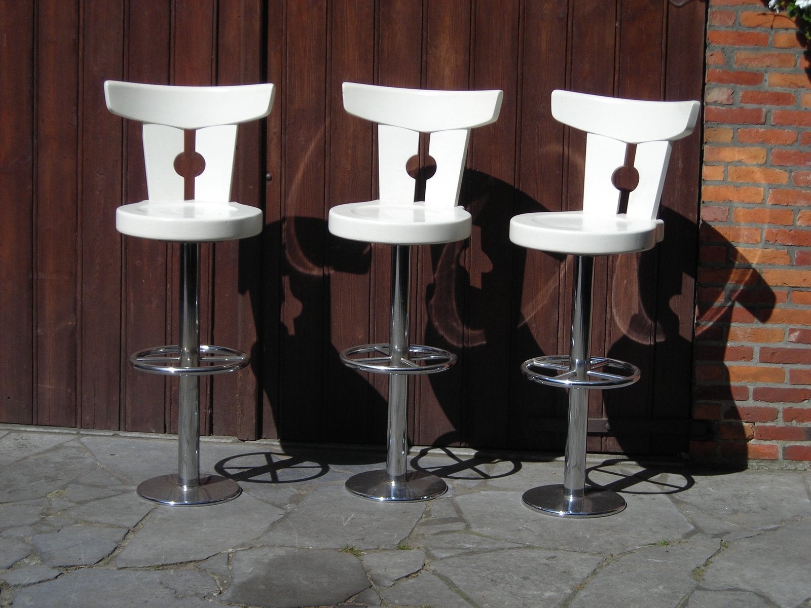 Chaises hautes/chaises de bar, Maison & Meubles, 3 tabourets, Enlèvement, Utilisé, Avec repose-pieds