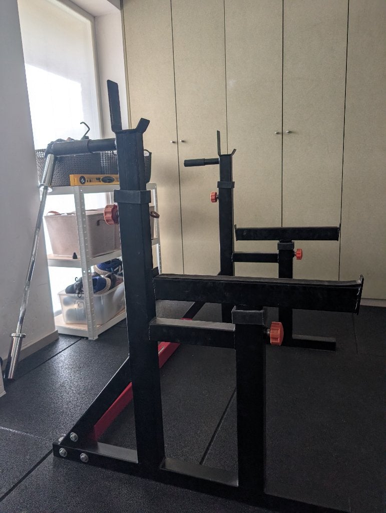PowerMark 415 Squat Rack Deluxe, Sports & Fitness, Enlèvement, Utilisé, Bras