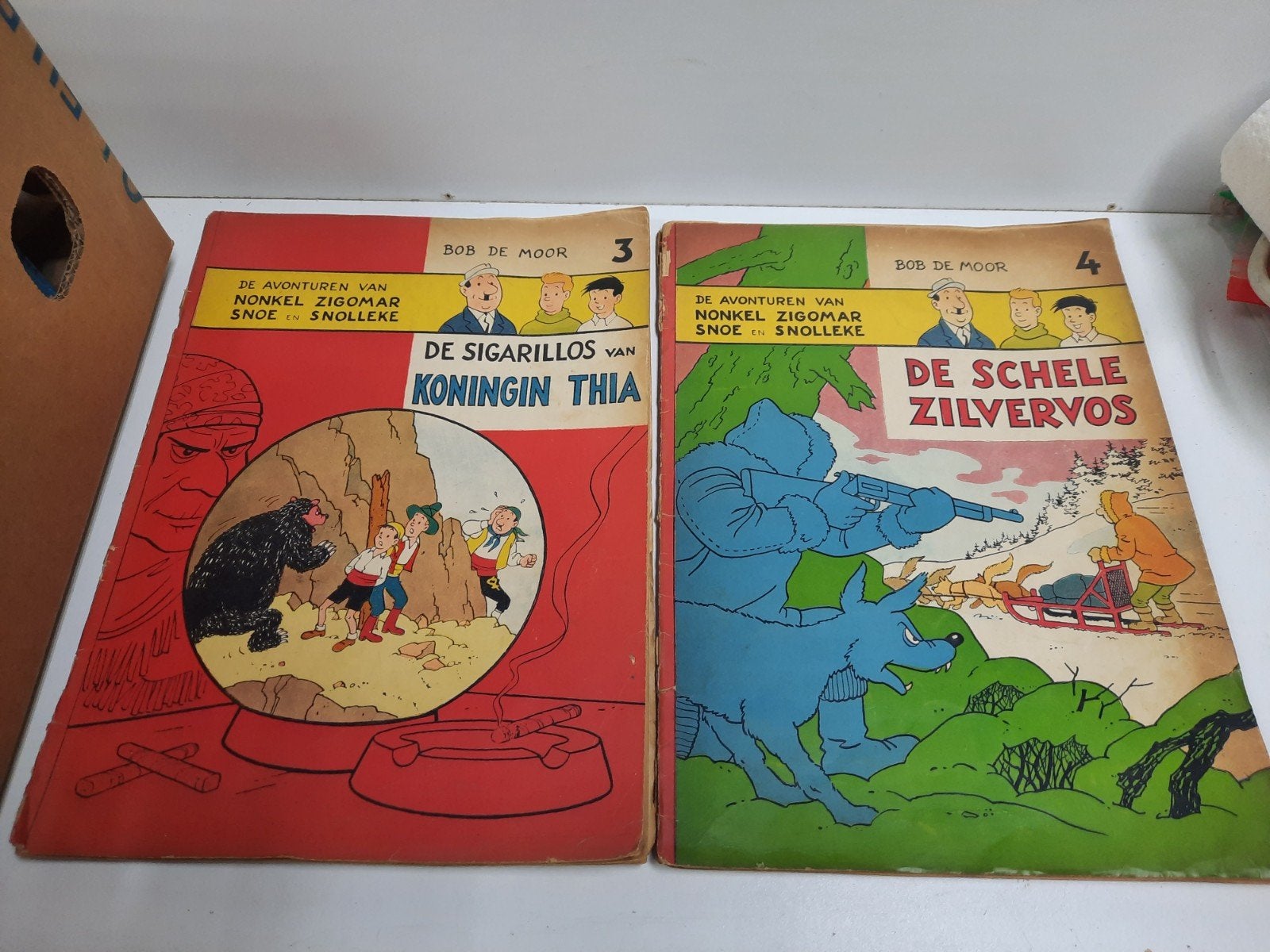 2 strips: De avonturen van Nonkel zigomar snoe en snolleke, Boeken, Meerdere stripboeken, Ophalen of Verzenden, Gelezen, Bob De Moor