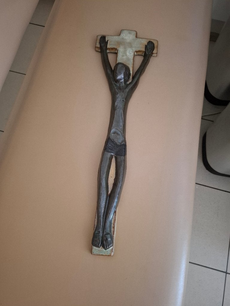 Keramiek kruis vintage, Antiek en Kunst, Ophalen of Verzenden