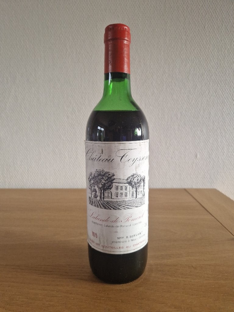 Château Teysson - 1975 - Lalande de Pomerol - 73 cl, Frankrijk, Nieuw, Ophalen of Verzenden, Rode wijn