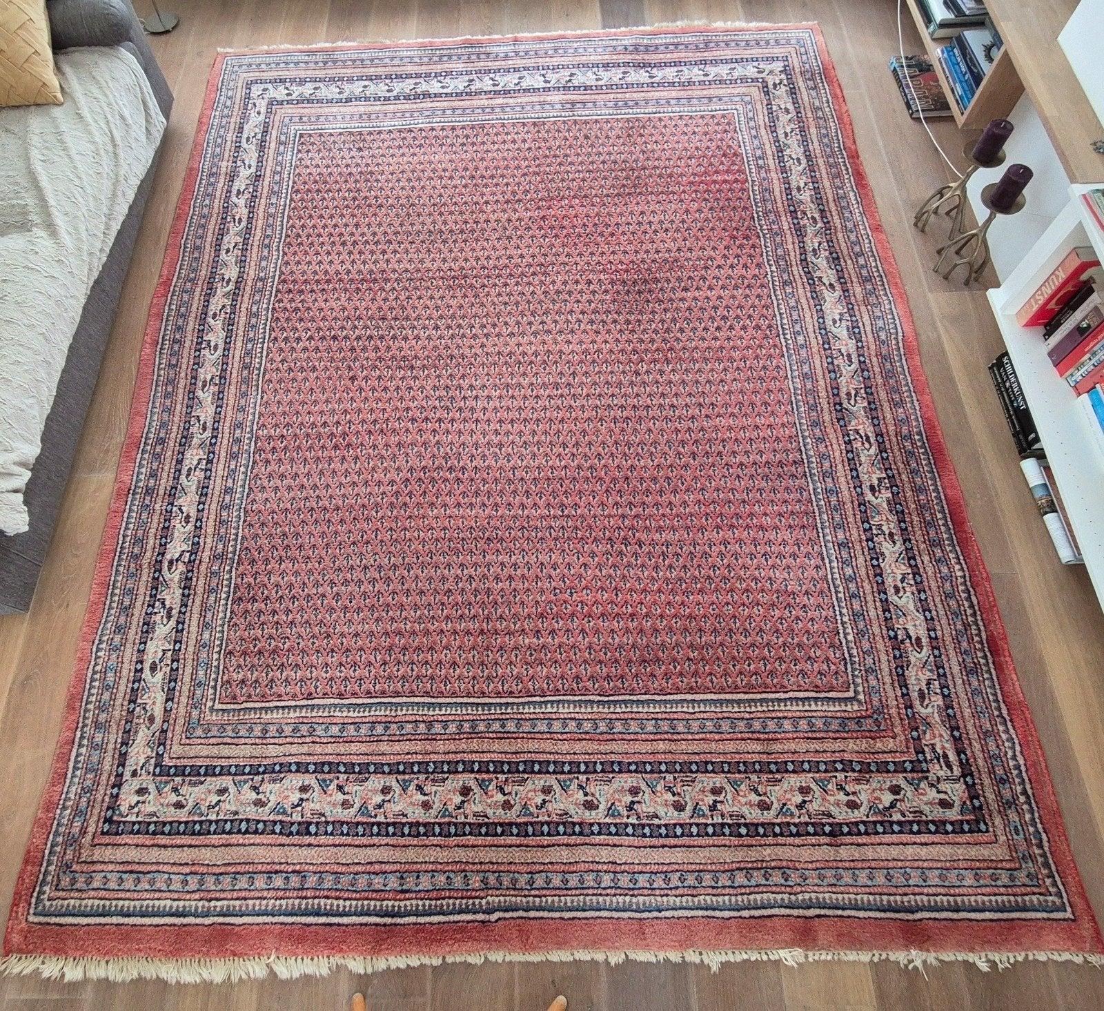 Handgeknoopt wollen Mir Tapijt/ goede staat. Gereinigd., Huis en Inrichting, Stoffering | Tapijten en Vloerkleden, Ophalen