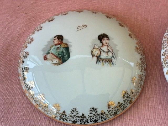 Bol en porcelaine Joséphine et Napoléon. Limoges, France., Antiquités & Art, Enlèvement ou Envoi