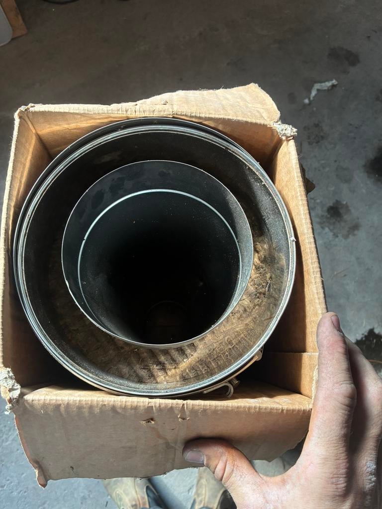Dubbelwandige kachelbuis 150mm, Ophalen, Zo goed als nieuw