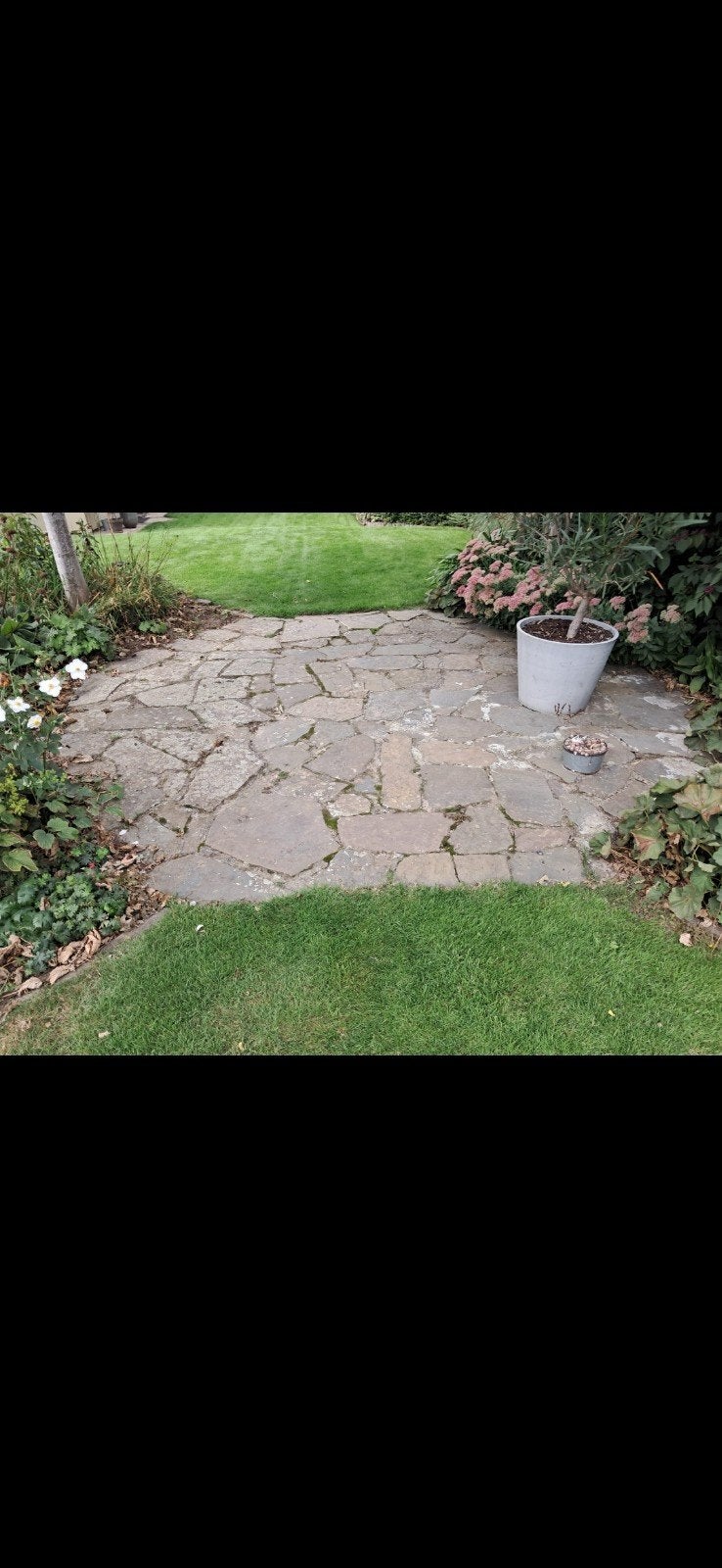 breuksteen voor pad of klein terras (10m2), Ophalen
