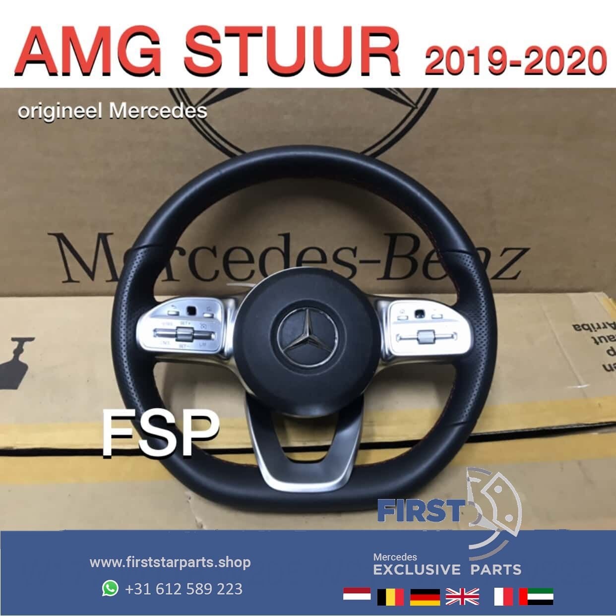 AMG STUUR + AIRBAG 2020 A B C E CLA GLA GLC GLE Klasse ORIGI, Gebruikt, -, Ophalen of Verzenden, -