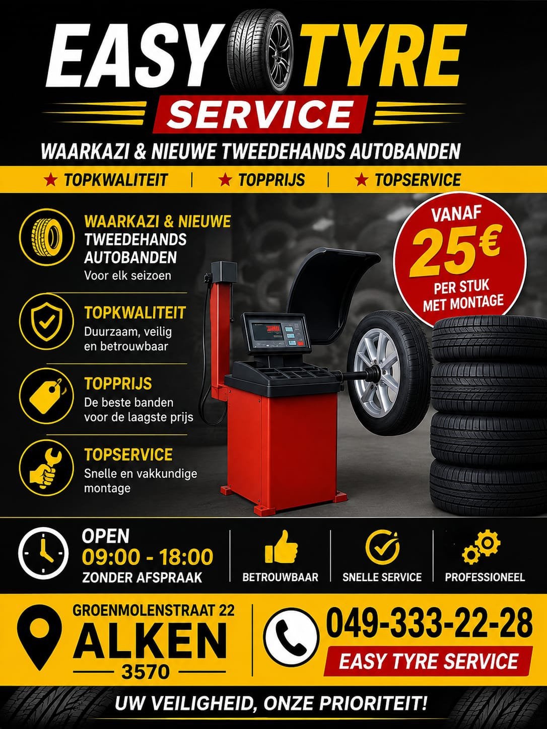 NIEUWE & TWEEDEHANDS AUTOBANDEN 0493332228, Ophalen of Verzenden
