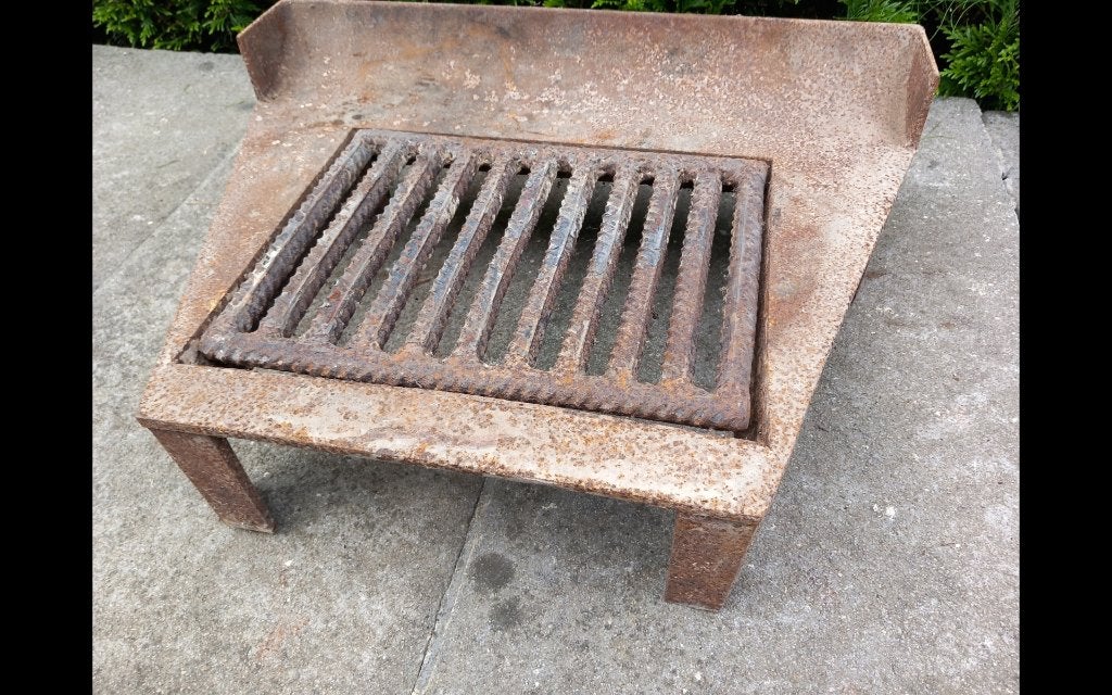 Ijzeren bodem voor open haard, barbeque,..., Ophalen