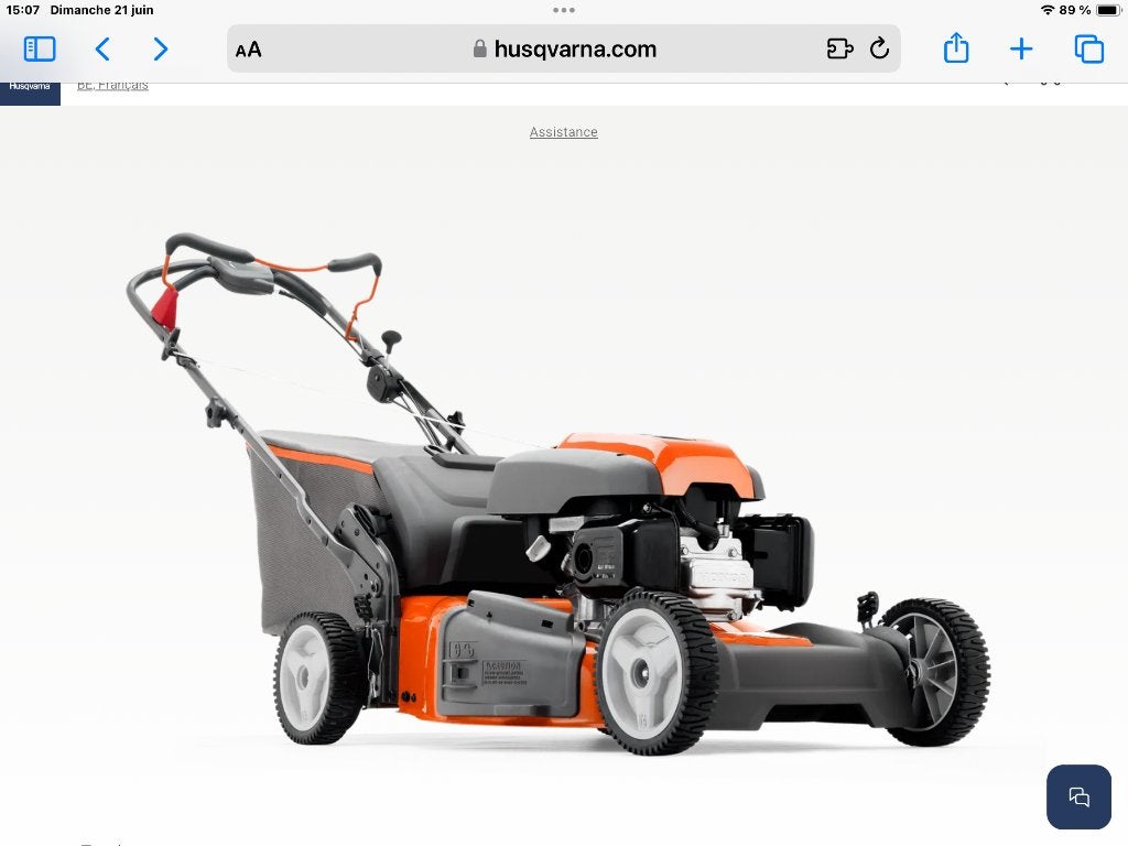 Tondeuse Huskvarna 56cm., Tuin en Terras, Grasmaaiers, Ophalen, Gebruikt, Versnellingen, Benzine-grasmaaier