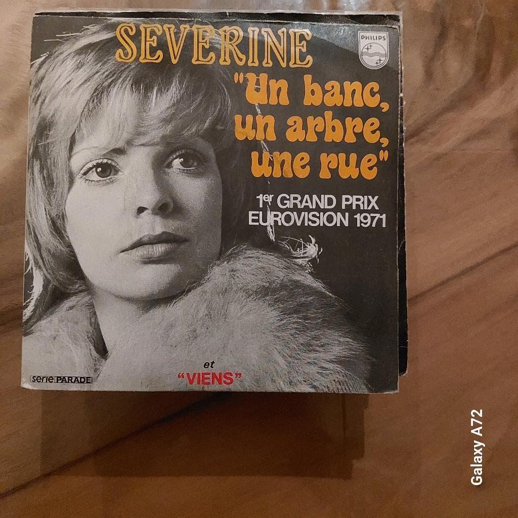 severine un banc un arbre une rue, Enlèvement ou Envoi, Single, 1970 - 1979, Utilisé
