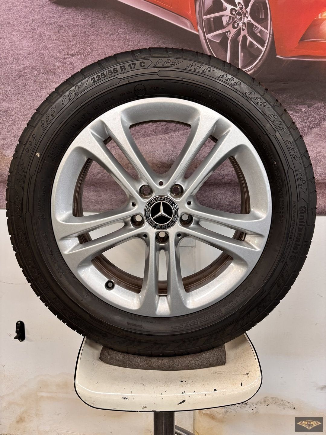 17 inch 5x112 Origineel Mercedes Vito Velgen + Continental Z, Ophalen, -, -, Banden en Velgen