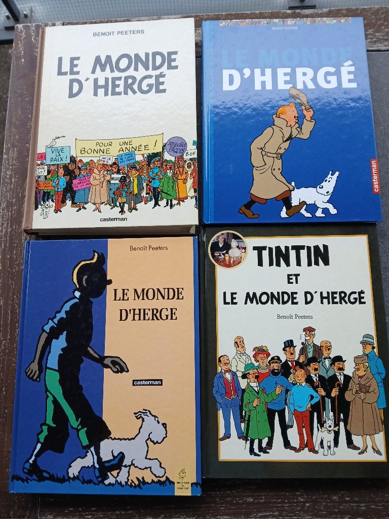 4 versions du livre "Tintin et le monde d'Hergé" Peeters, Enlèvement
