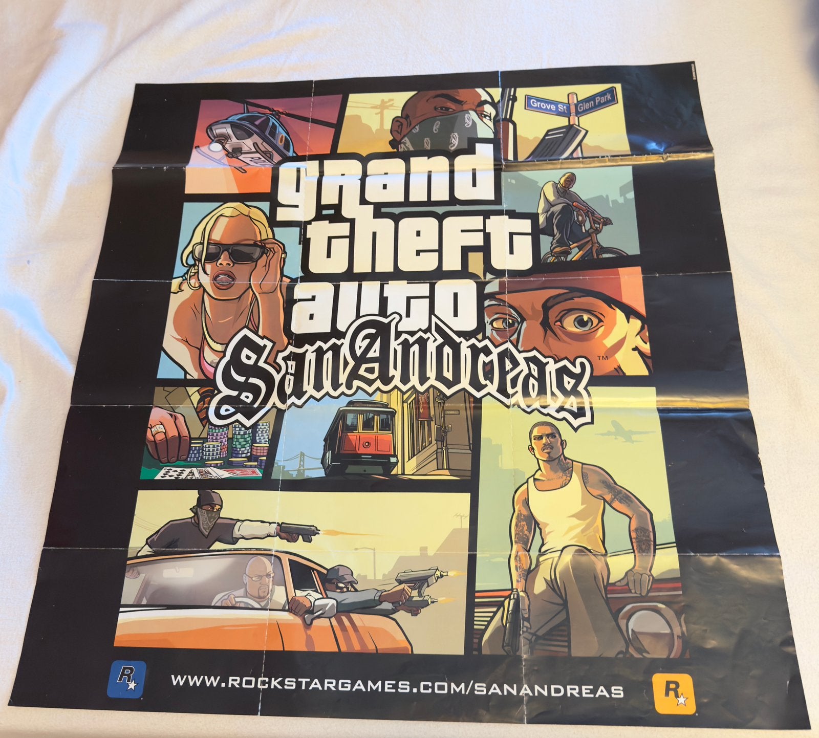 Originele GTA San Andreas Poster / Kaart Rockstar Games PS2, Consoles de jeu & Jeux vidéo, Enlèvement ou Envoi, 1 joueur, À partir de 18 ans